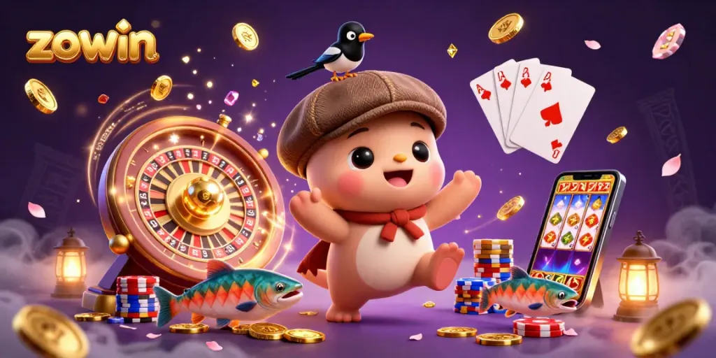 Zowin players enjoy vibrant 3D casino action with lively characters and dynamic game elements.
